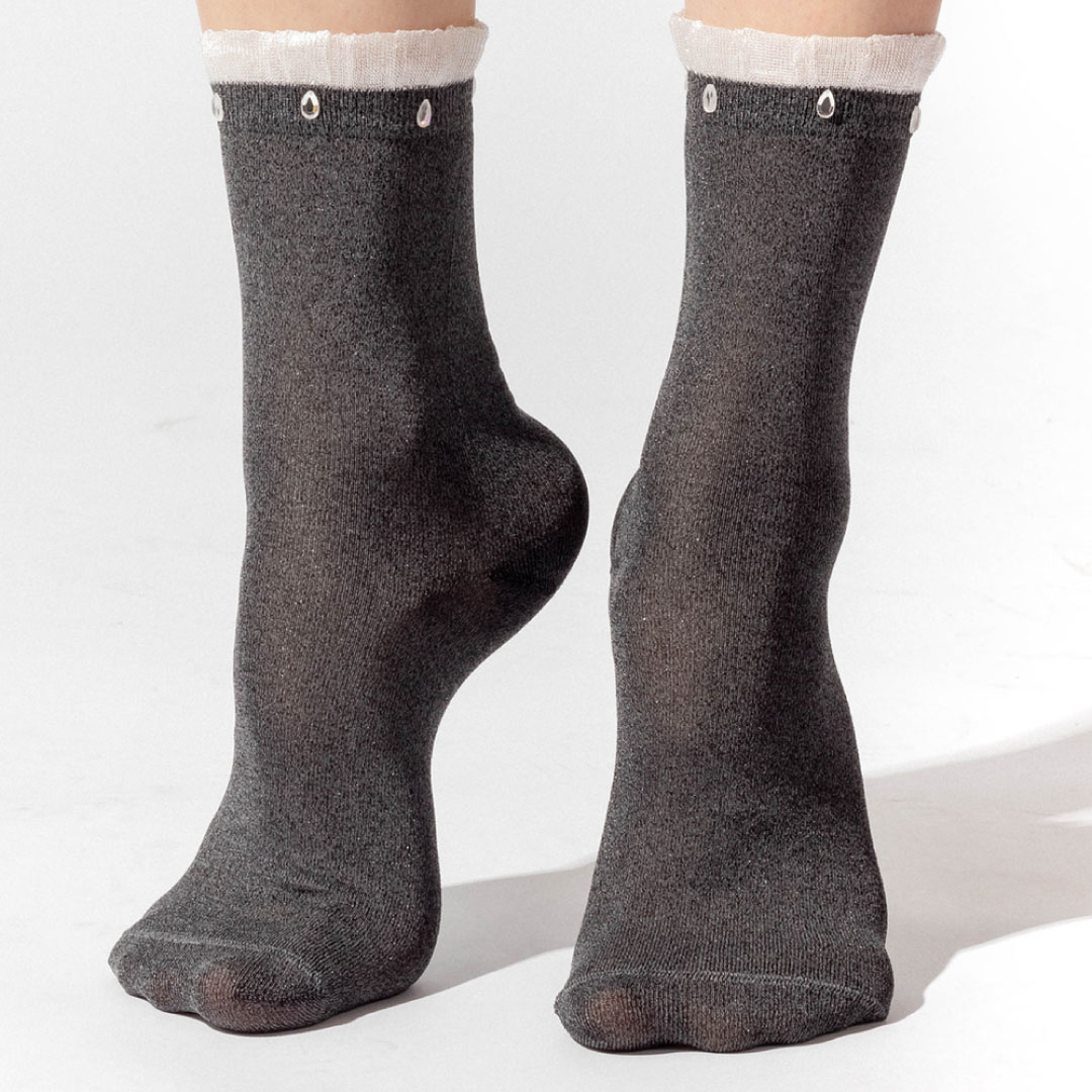 Ocean Odyssey Women's Beaded Socks - Black