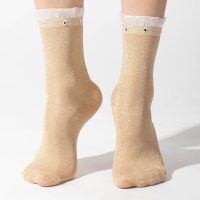 Ocean Odyssey Women's Beaded Socks - Yellow Gold