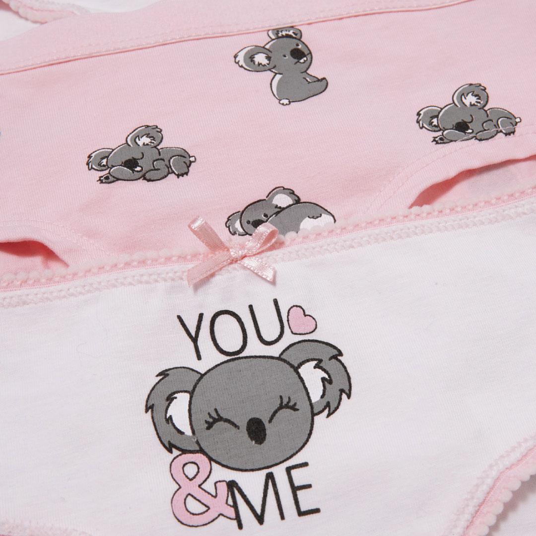 Sleep Koala Girl 3 pcs - White / Pink / White - Image 2