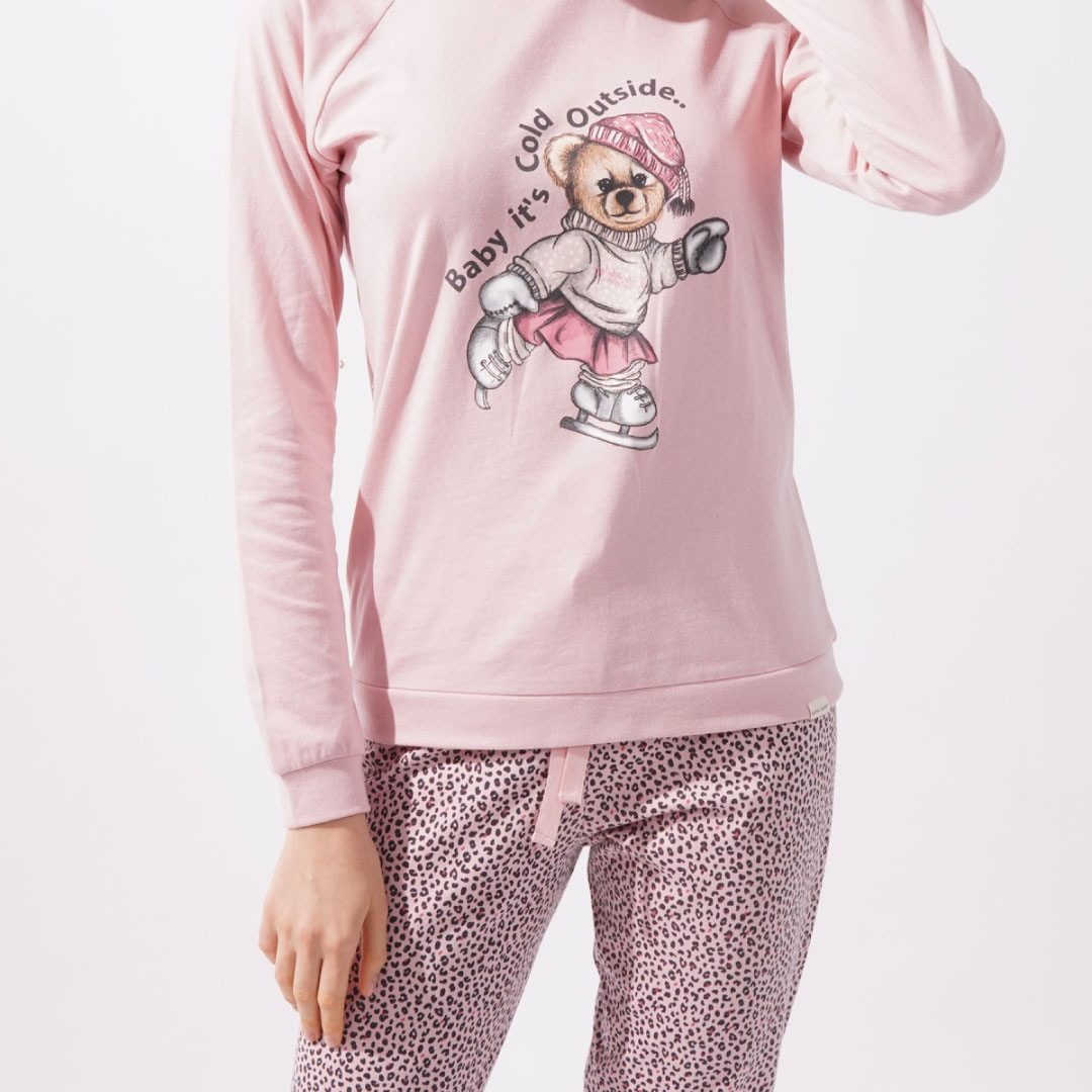 Pajama set for women from Teddy bear - pink - Image 6