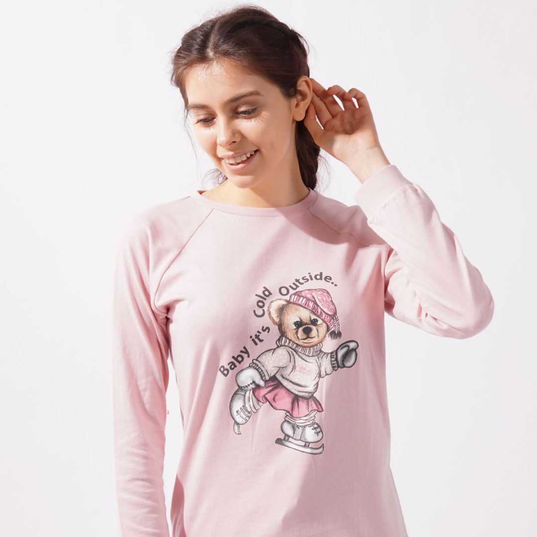 Pajama set for women from Teddy bear - pink - Image 5