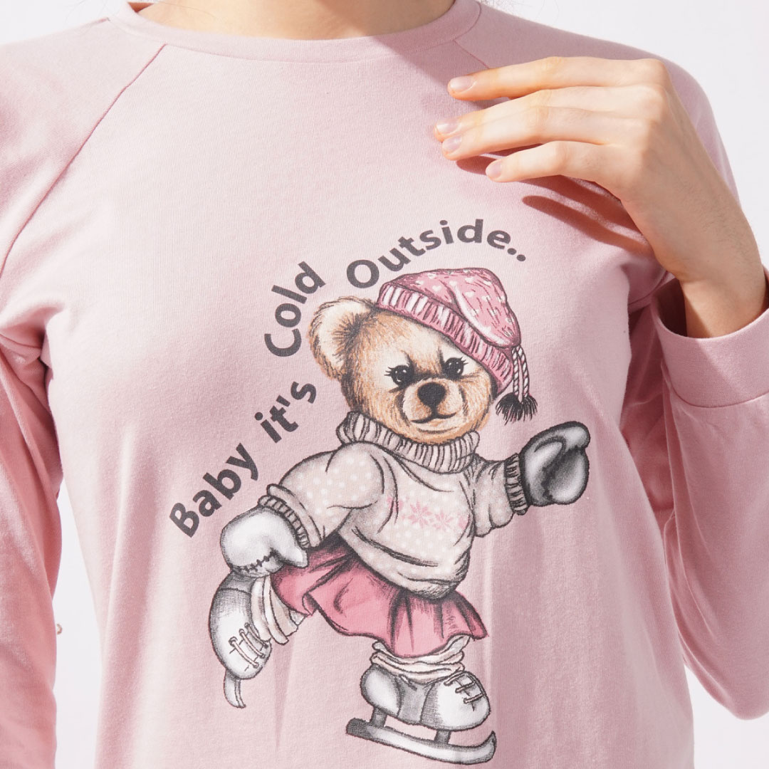 Pajama set for women from Teddy bear - pink - Image 4