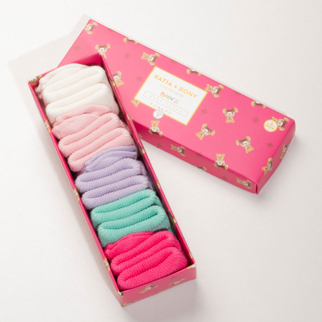 Baby socks, 5 pieces, in different colors - Image 3