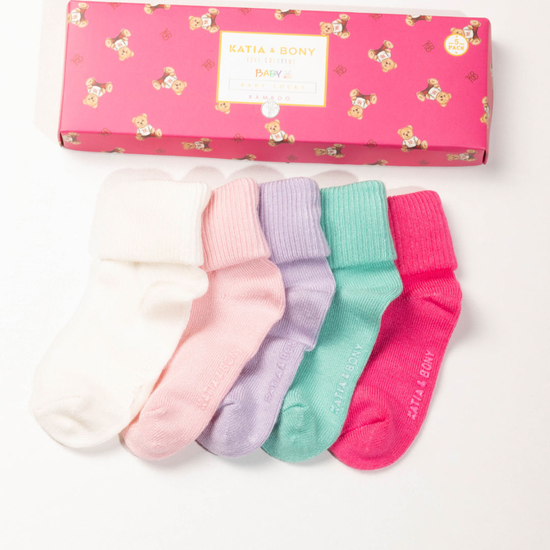 Baby socks, 5 pieces, in different colors - Image 4