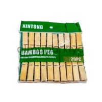 20 wooden clothes pegs
