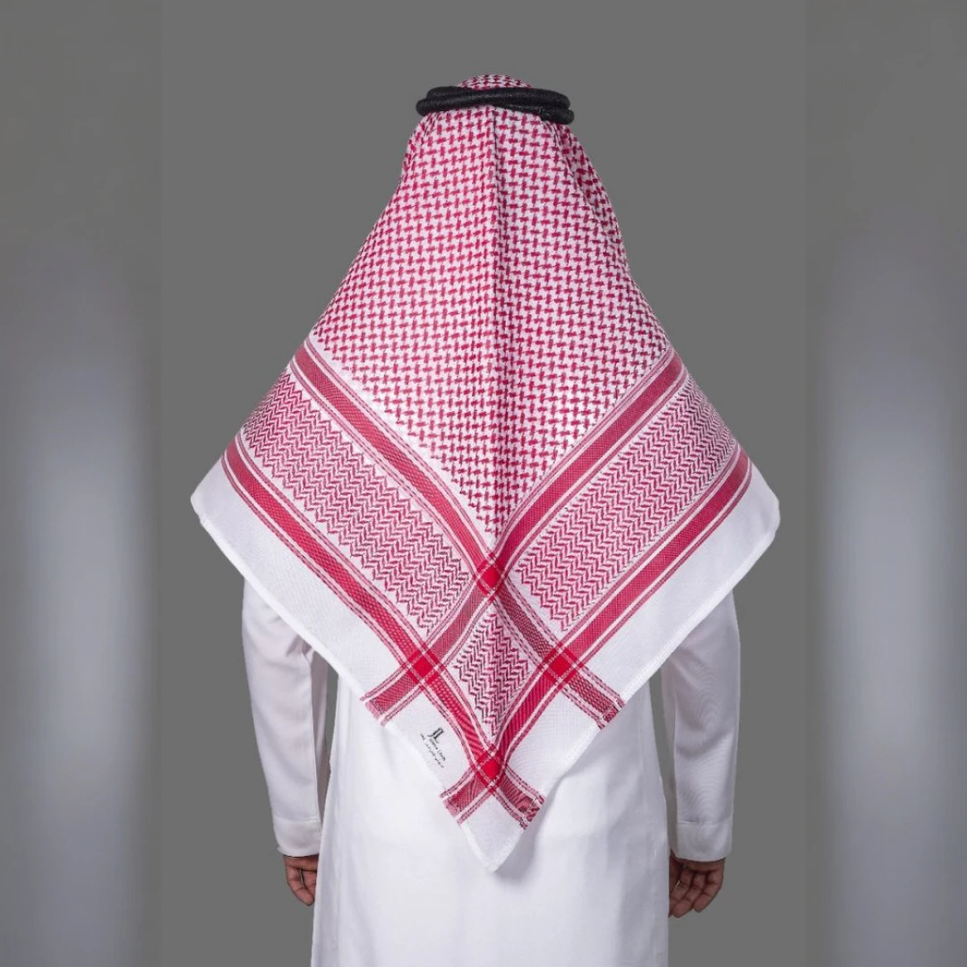 شماغ جون لين احمر البسام