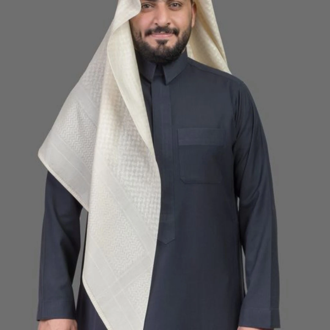 شماغ البسام كريمي 144 انجليزي - الصورة 3