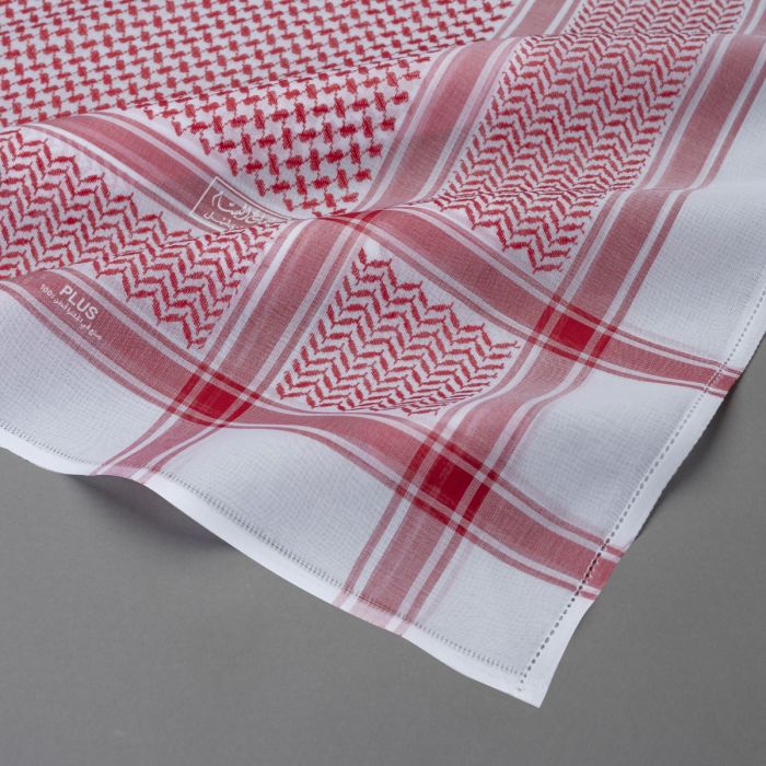 شماغ البسام بلس كلاسيك احمر انجليزي